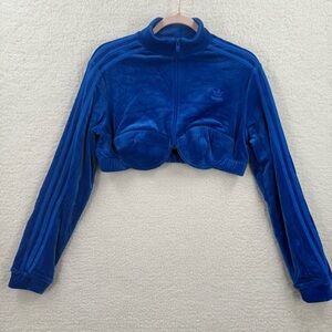 NWT Jeremy Scott adidas Originals Track Crop Top Velour Jacket H5096 Size XL
